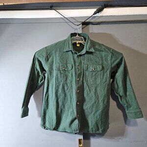 Cabela’s Shirt Men’s XX Large Tall Green Cotton Flannel Button Down Hiking